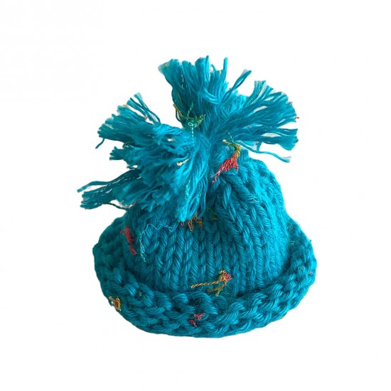 Turquoise knitted hat 